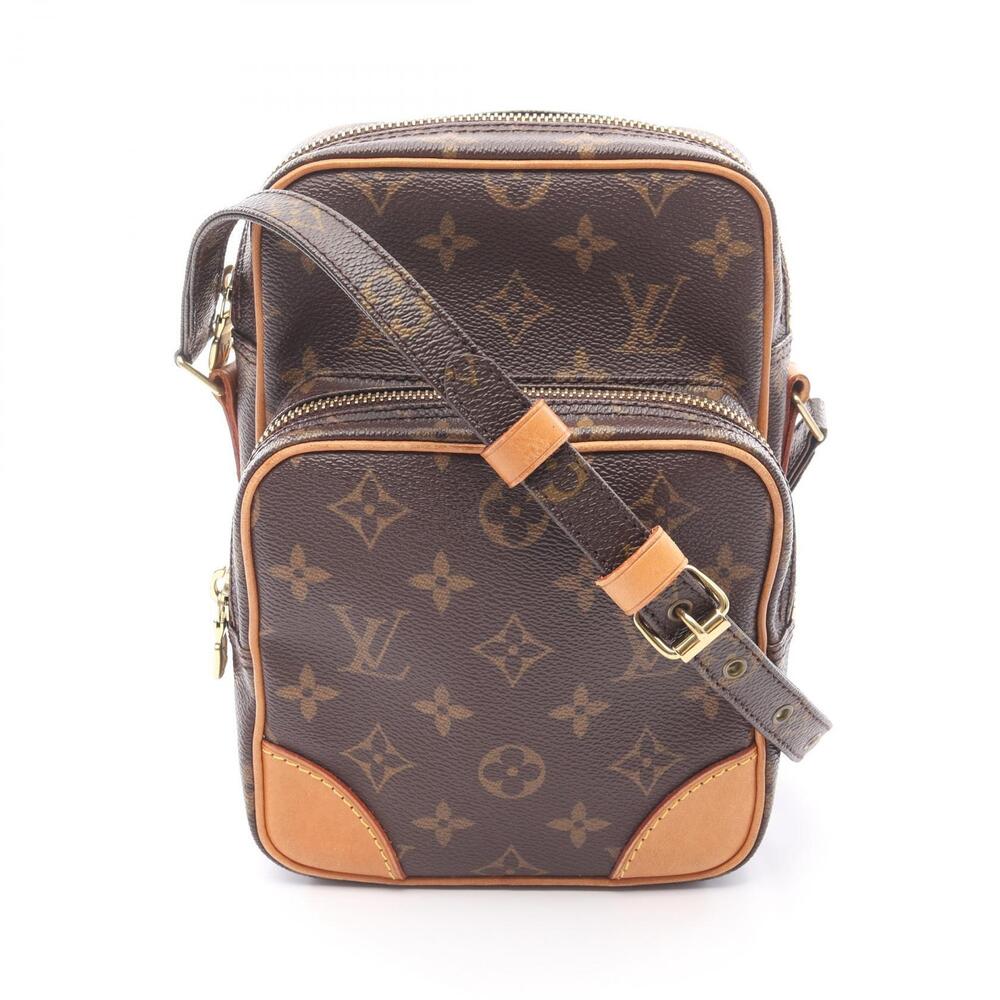 Louis Vuitton Amazon Monogram Shoulder Bag Canvas Leather Brown